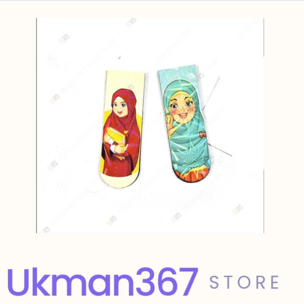 

pembatas buku magnet karakter hijab satuan