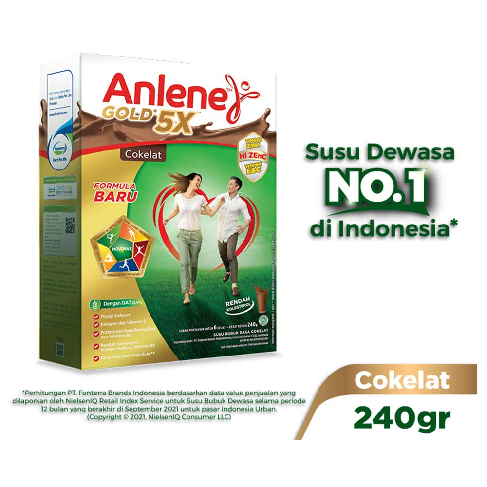 

ANLENE GOLD 5X COKELAT HI-CALCIUM 240 GRAM TINGGI ZINK VIT C DAN VIT E