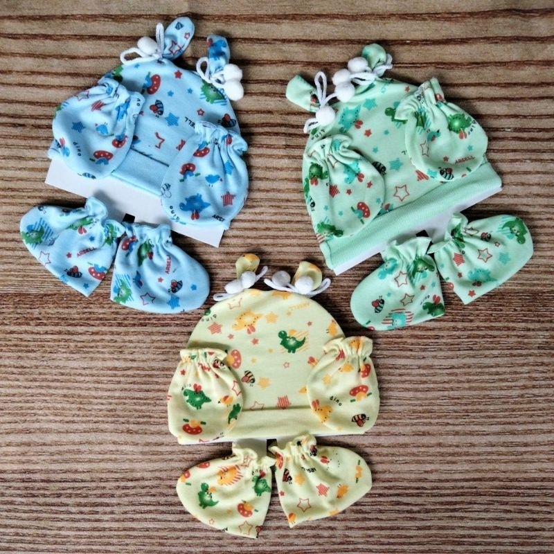 topi set sartaki bayi 3in1 Bandol motif warna