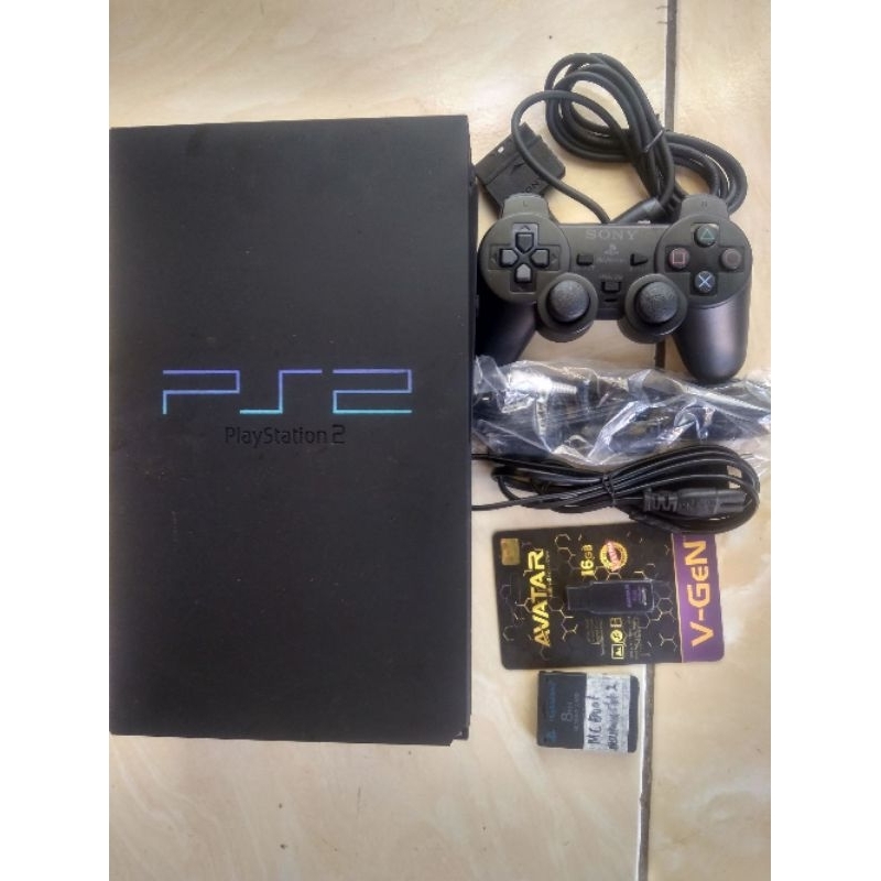 ps2 fat - tebel matrik mc boot flashdisk full game + stick new normal murah garansi