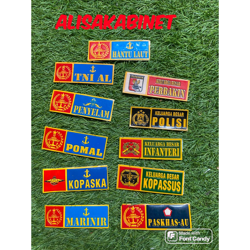 Stiker Plat Motor TNI Polri Perbakin