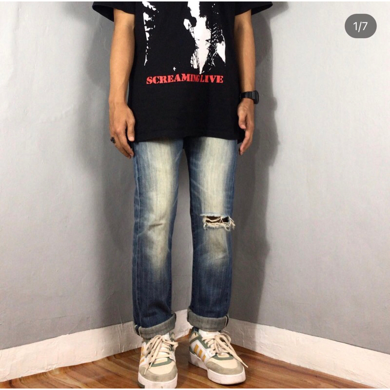 Ralph Lauren ripped denim Jeans ala” selvedge
