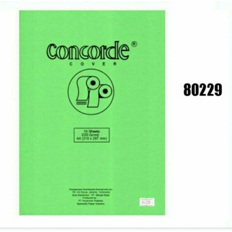 

1/1Kertas Concorde 80229 A4 220 gr gram 220gr 220gram Warna Warni Isi 10