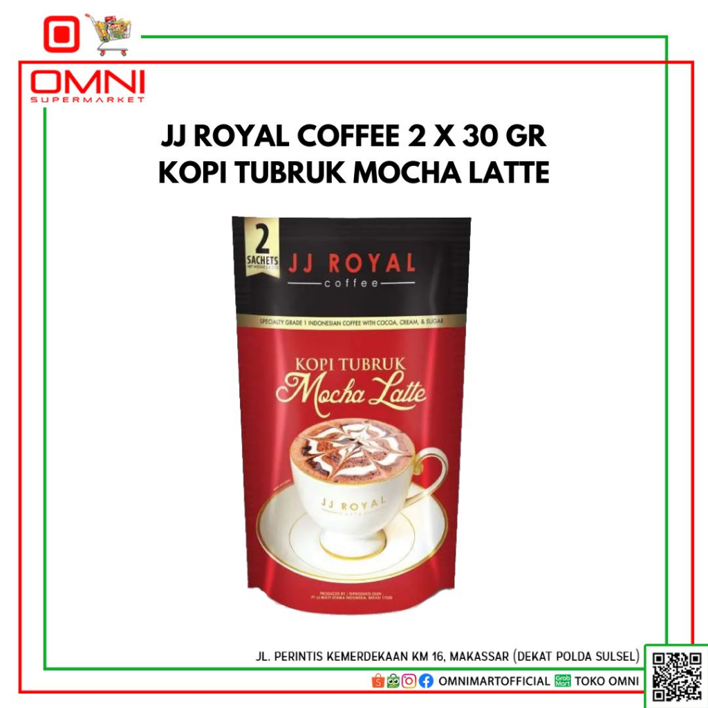 

JJ Royal Coffee Kopi Tubruk Mocha Latte Inner Bag 2 x 30 gr