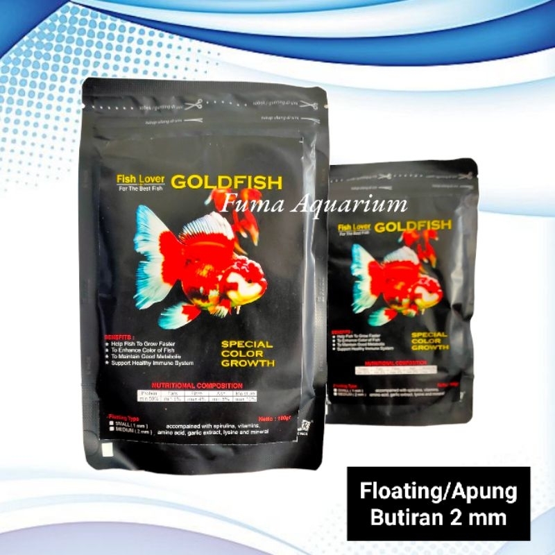 Makanan Ikan Pellet Ikan Koki Goldfish FISH LOVER GOLDFISH 100gr Special Color Growth