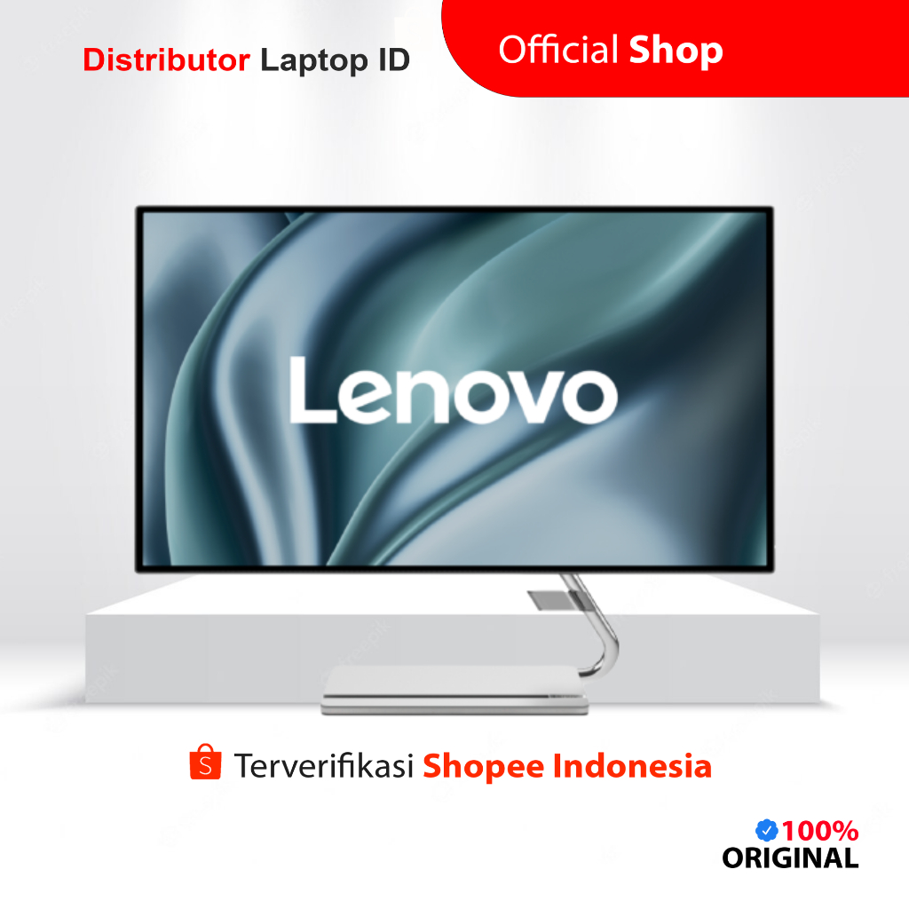 MONITOR LENOVO Q27h-20 / 27 INCH QHD IPS / 4ms 70Hz / HDMI USB DP HDR SPEAKER - CICILAN 0%