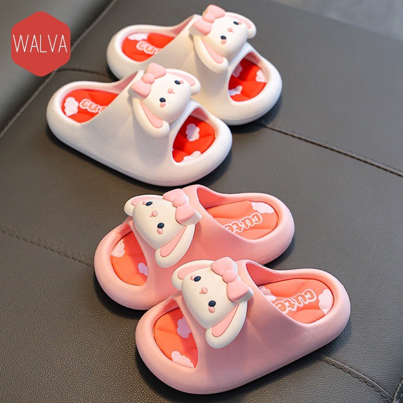 WALVA-S001 Sandal Anak Perempuan Karakter Bunny Kelinci Lucu Sendal Import Nyaman Slip On Keren Kekinian Terbaru