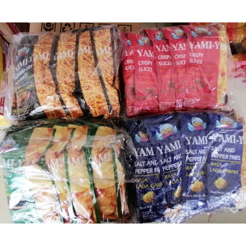 

POTATO CHIPS YAMI YAMI / SNACK POTATO Dus / Karton 6Pak x 10Pcs (60Pcs) Makanan Ringan Ekstrudat