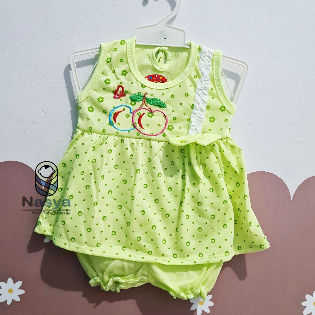 [N-063] setelan baju bayi perempuan motif kucing lucu MURAH - Naomi (3-6 bulan)