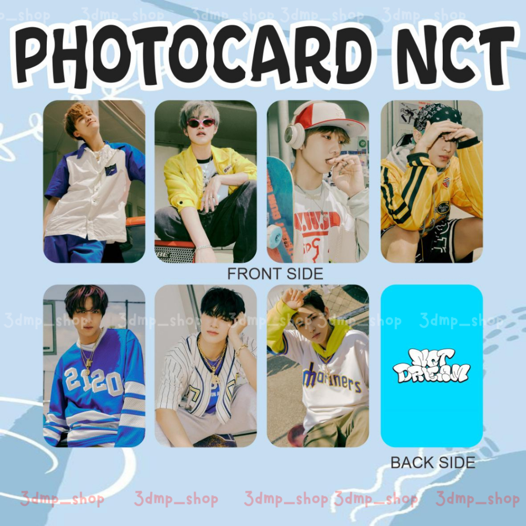 [7pc - 2sisi] Photocard nct dream hello future jaemin haechan jeno jisung mark renjun chenle bolak balik 2 dua sisi photo lomo card