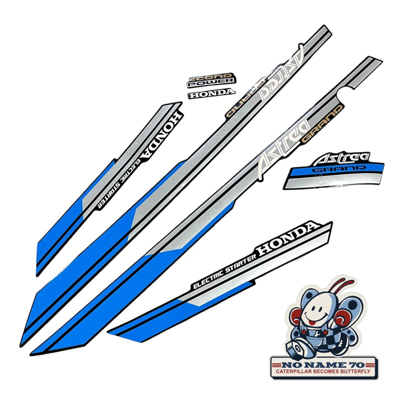 sticker striping lis body honda astrea grand bulus biru