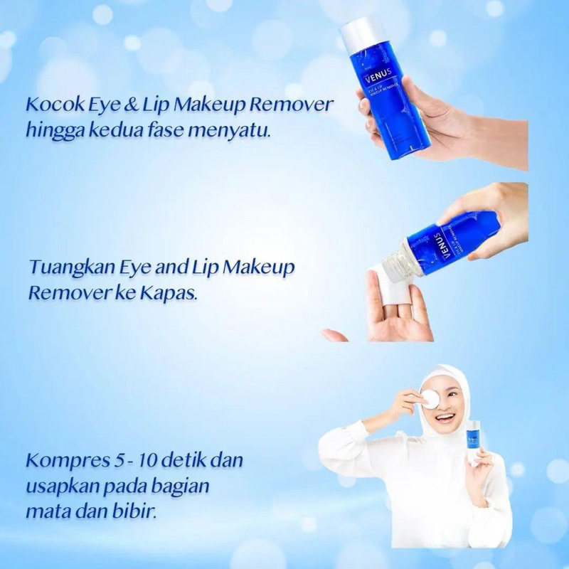 Venus eye &amp; lip makeup remover / penghapus makeup