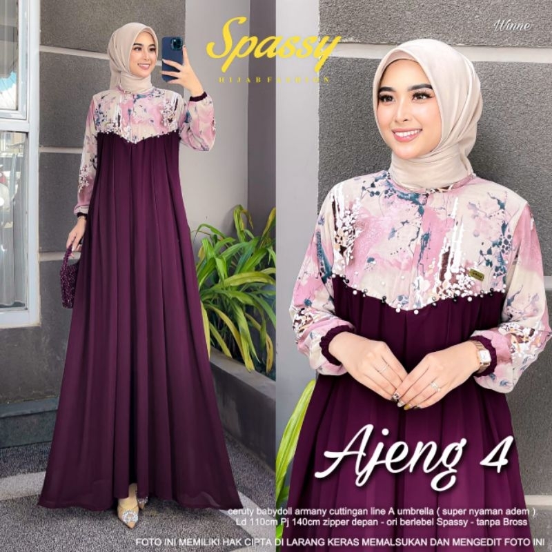 AJENG 4 // GAMIS WANITA // ORI BY SPASSY