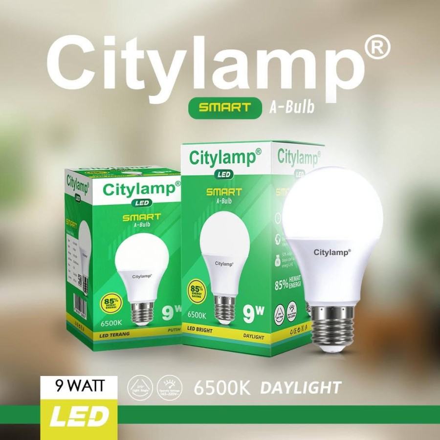 Lampu LED 9W CityLamp Smart Bulb 9 Watt Cahaya Putih