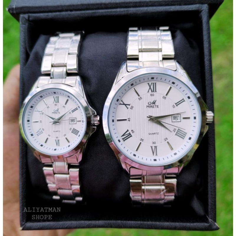 Jam Tangan Pasangan Pria Dan Wanita MIRETE Original Import New Tanggal Aktif Tahan Air // Jam Tangan Couple kekinian Murah Mewah Dan Elegan Kekinian // Jam Tangan Couple Free Batrai Cadangan Analog Bayar Di Tempat