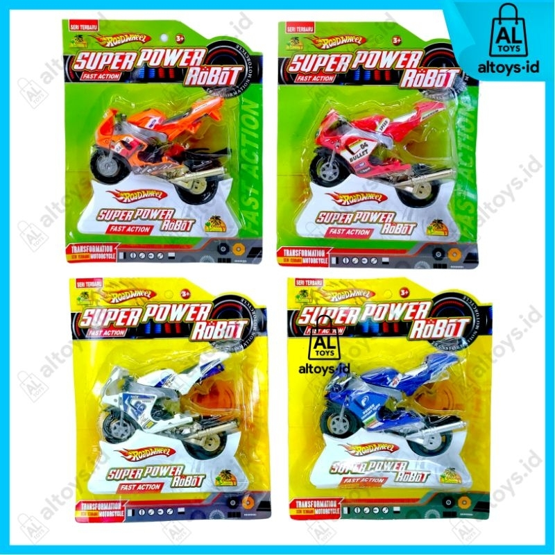 MAINAN SPEDAH MOTOR GP SPORT JADI ROBOT 2IN1 MOTOR GP ROBOT ROADWHEEL SUPER POWER ROBOT OTI9925