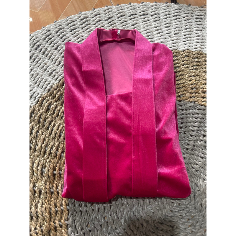 Kebaya Bludru TUNIK panjang selutut model encim dan kutubaru