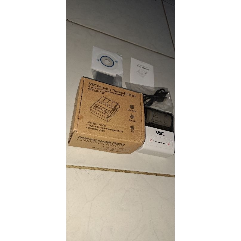Vsc portable thermal printer mini vsc mp-58c printer kasir printer termal kasir