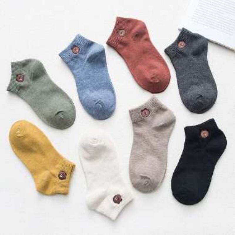 Kos Kaki Pria Wanita Polos Pendek Anti Bacteria Motif Tebal Murah