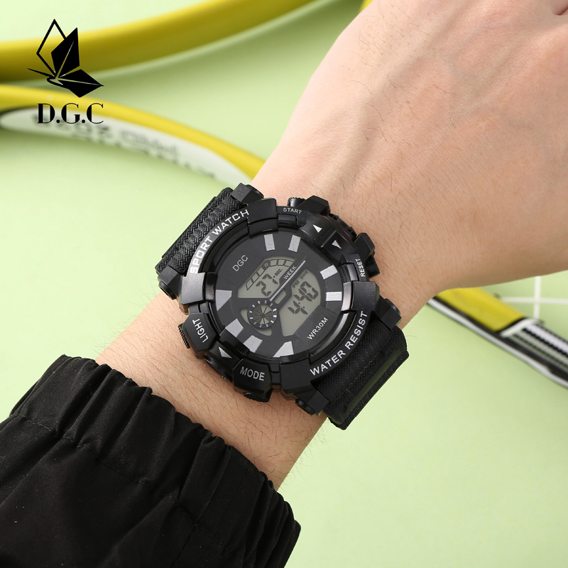 COD Jam Tangan Sport New Rubber Merah Black Time [Cod] Free Pria Digital Fashion Import M197