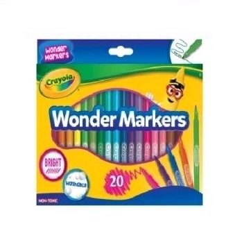 

crayola washable wonder markers 12 20 color fine line