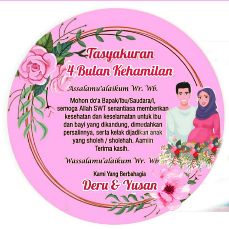 

STICKER TASYAKUR 4 BULANAN/7 BULANAN KEHAMILAN