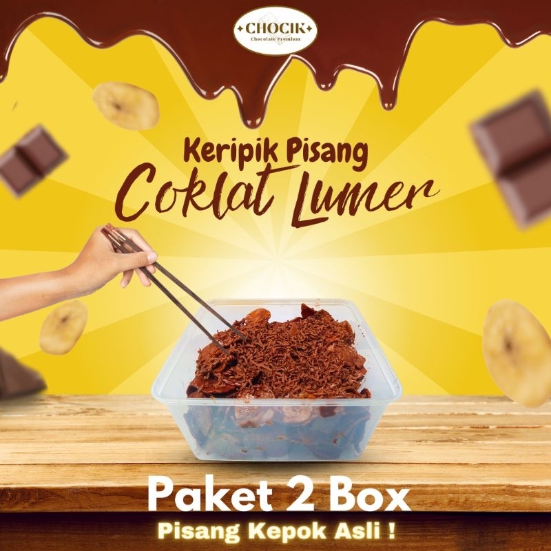 

Keripik Pisang Cokelat Lumer Banana Chips Lumer 2Box