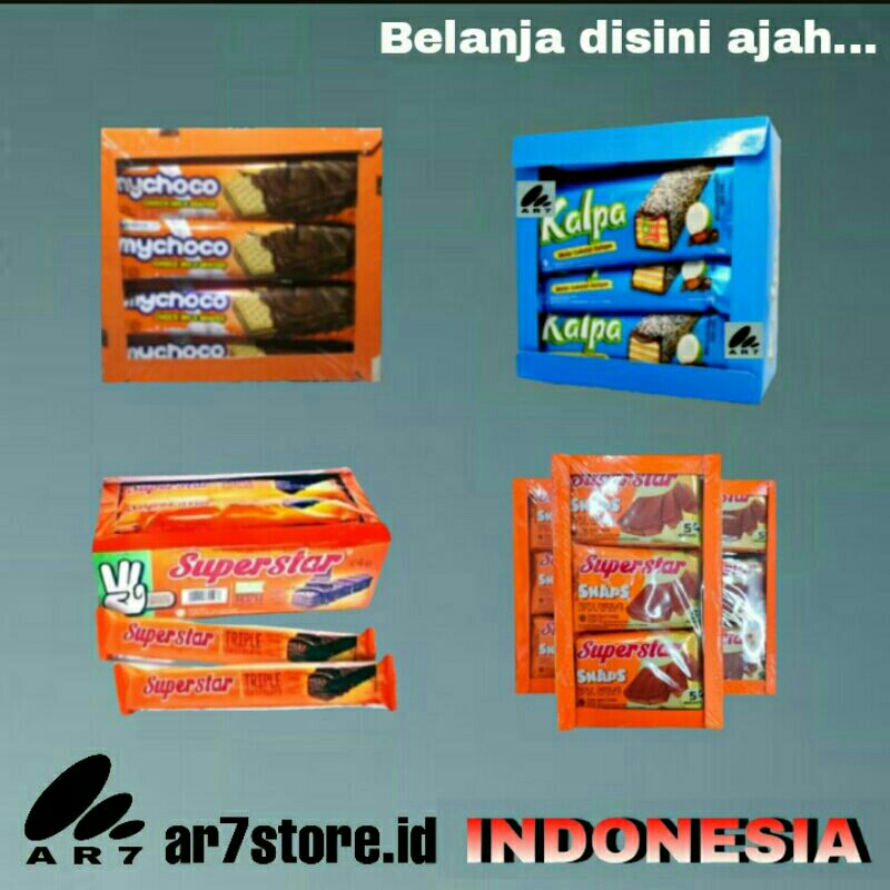 

MYCHOCO/KALPA/SUPERSTAR wafer coklat 1 pack 12 pcs