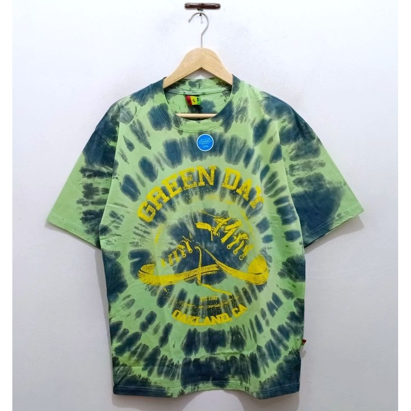 Kaos Baju Green Day X Converse T-shirt Tie Dye Oversize Vintage Unisex