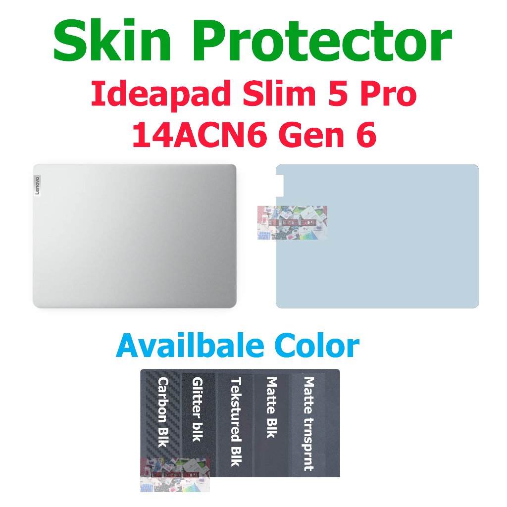 Lenovo Ideapad Slim 5 Pro 14ACN6 Gen 6 Skin Guard Garskin