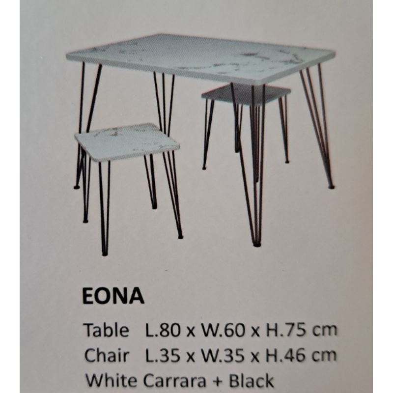 MEJA CAFE MEJA RESTO + KURSI uk.80x60x75 PROMO OKTOBER