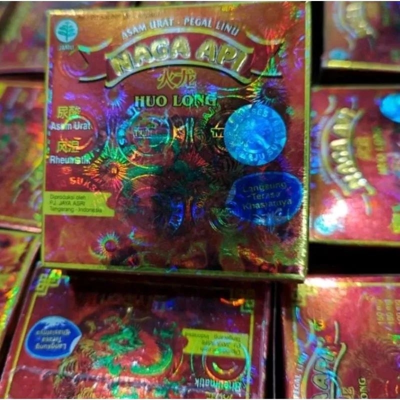 HUO LONG , NAGA API , Kapsul Huolong naga api Original , asam urat pengapuran dan flutulang