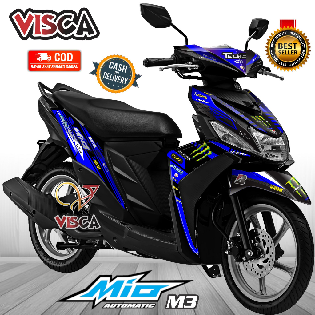 Decal Mio M3 125 Full Body Stiker Mio M3 125 Full Body Striping Mio M3 Tech 3