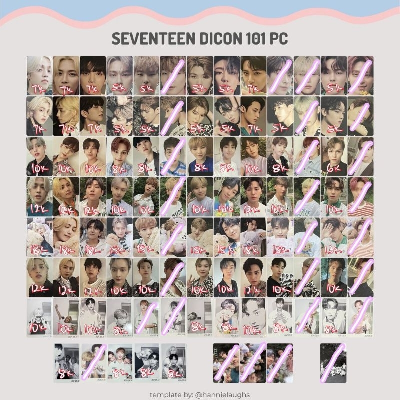 Seventeen Photocard 101 Dicon