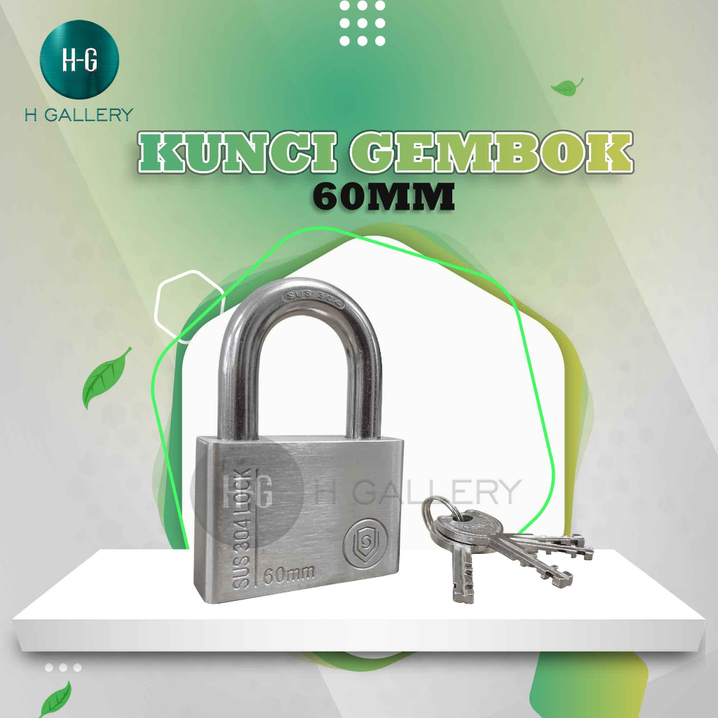 GEMBOK PAGAR ANTI KARAT / KUNCI GEMBOK LEHER PENDEK UKURAN 60MM