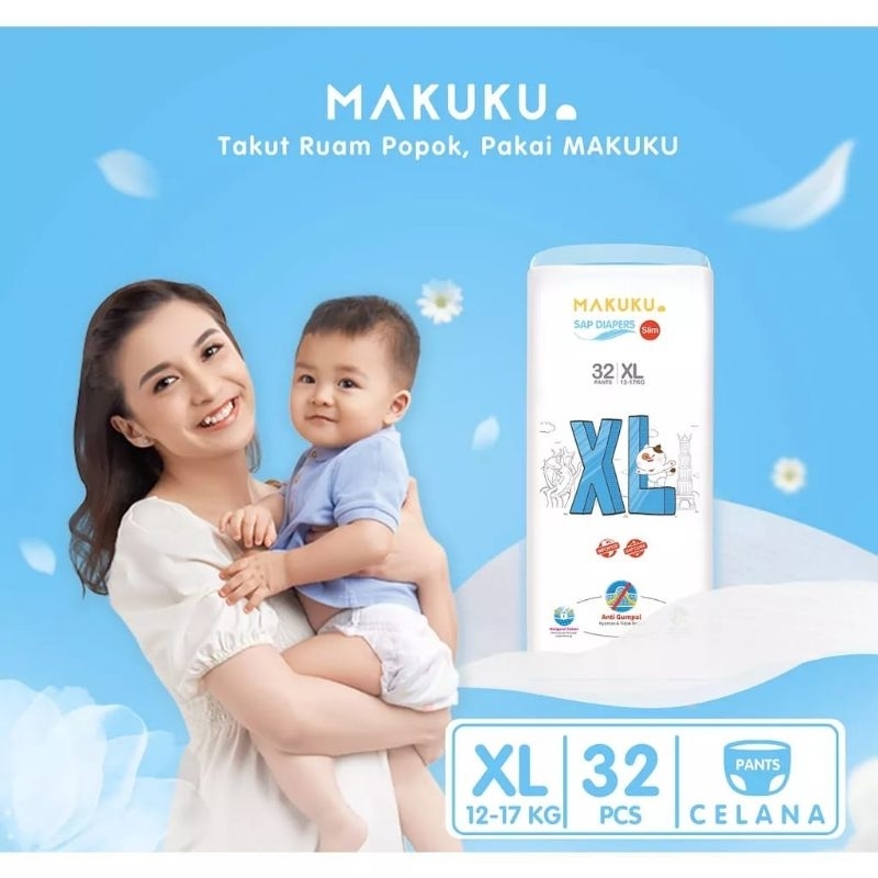 makuku slim diapers xl 32