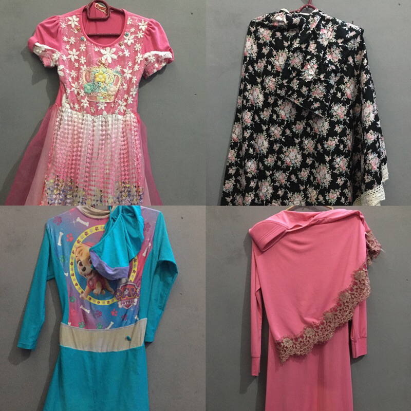 [SALE] Preloved Dress Baju Gamis Mukenah Renang Anak