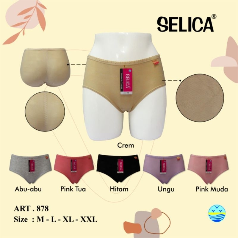 Selica Celana Dalam Katun High Waist CD 878