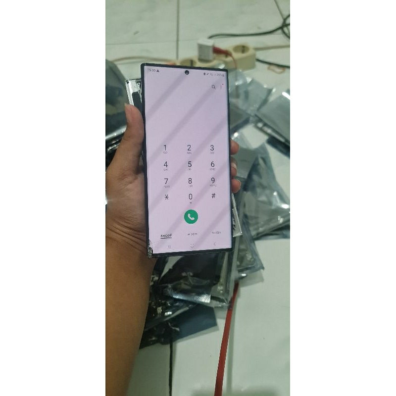 LCD SAMSUNG S22 ULTRA ORIGINAL MINUS RETAK TOMPEL