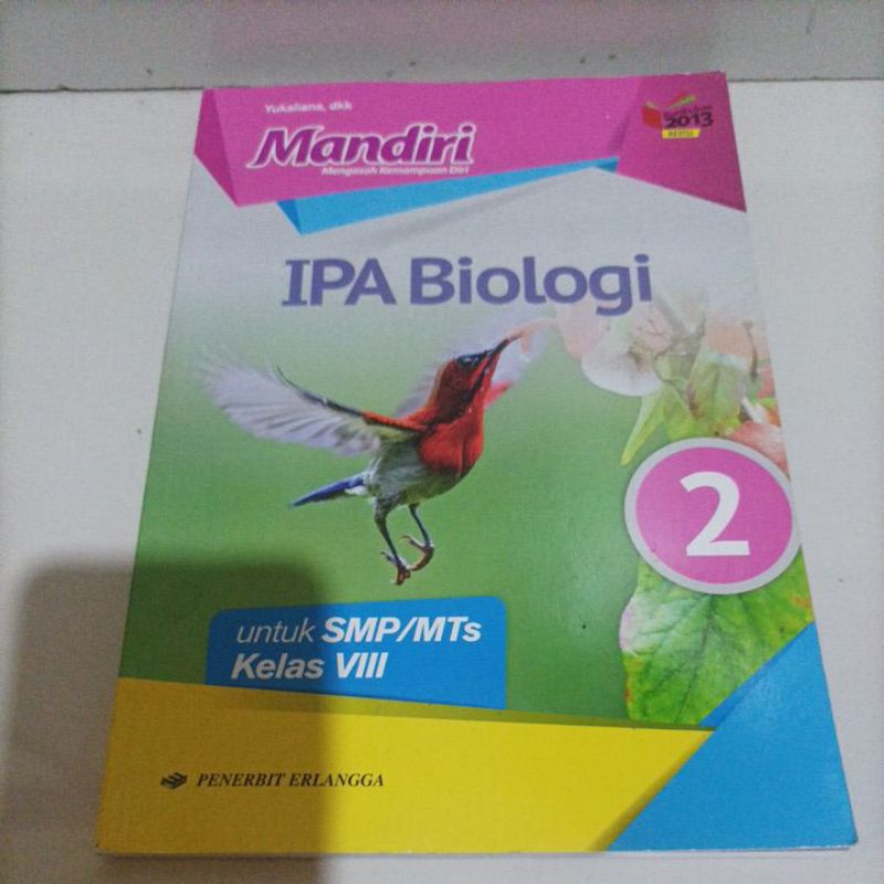 

buku IPA biologi Mandiri SMP kelas 2 Kelas 8 Penerbit Erlangga baru