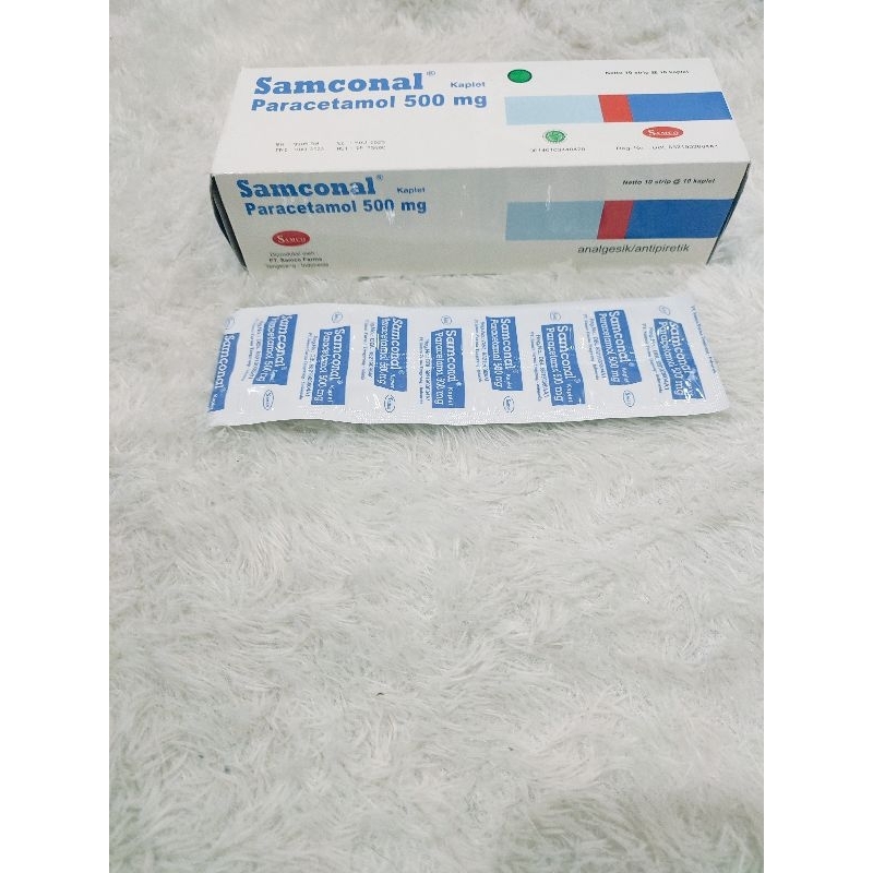 SAMCONAL BOX 1BOX 10STRIP | PARACETAMOL 500MG | OBAT DEMAM