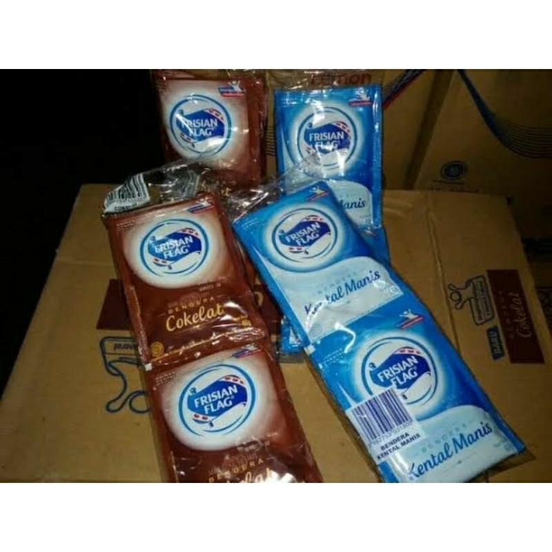 

susu frisian flag putih & coklat