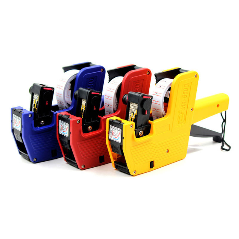 

MX-5500 8 Digits Handheld Tag Gun with 21mmX12mm Labels and 1 Ink Coding Machine