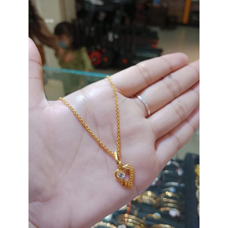 kalung emas muda model love