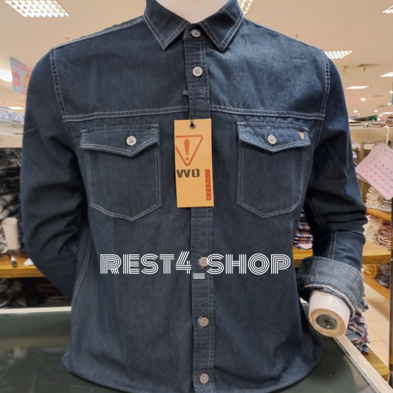 WATCHOUT KEMEJA DENIM LENGAN PANJANG JS302890034 DK.DENIM