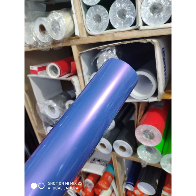 STICKER SKOTLITE BIRU TUA LEMBAYUNG UNGU