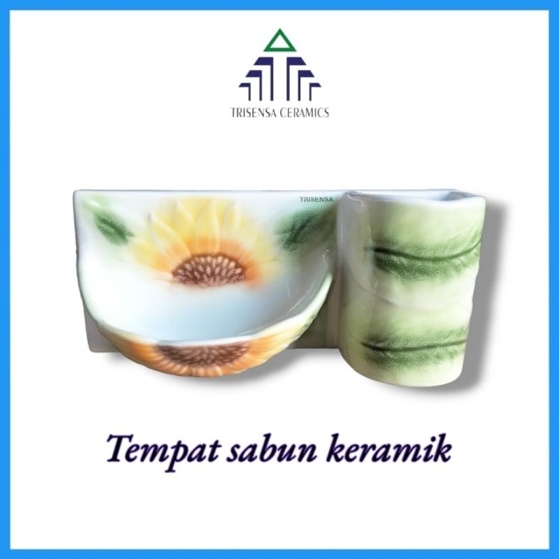 Tempat sabun keramik/ tempat sabun tempel tanam dinding kamar mandi/ tempat sabun karakter lucu