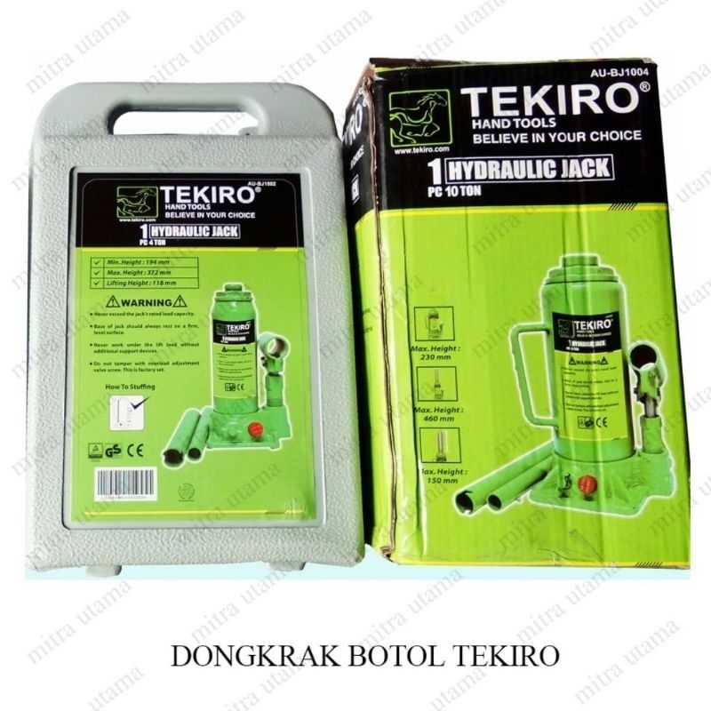 Tekiro Dongkrak Botol 6 Ton/ Dongkrak Mobil