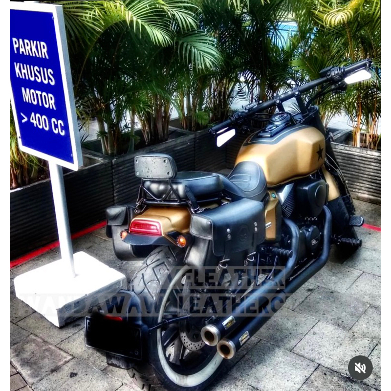 keeway v250, keeway geronimo , benelli , sm v16, sisebag kulit , motor custom