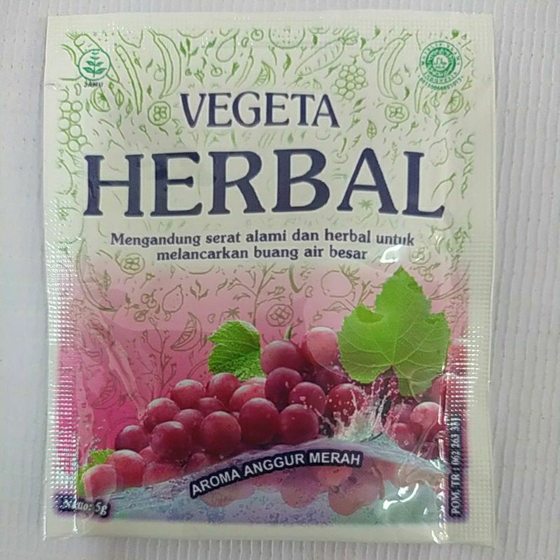Vegeta Herbal 5g, melancarkan BAB